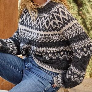 Sanctuary Women’s Heather Gray & Cream Sweater XS